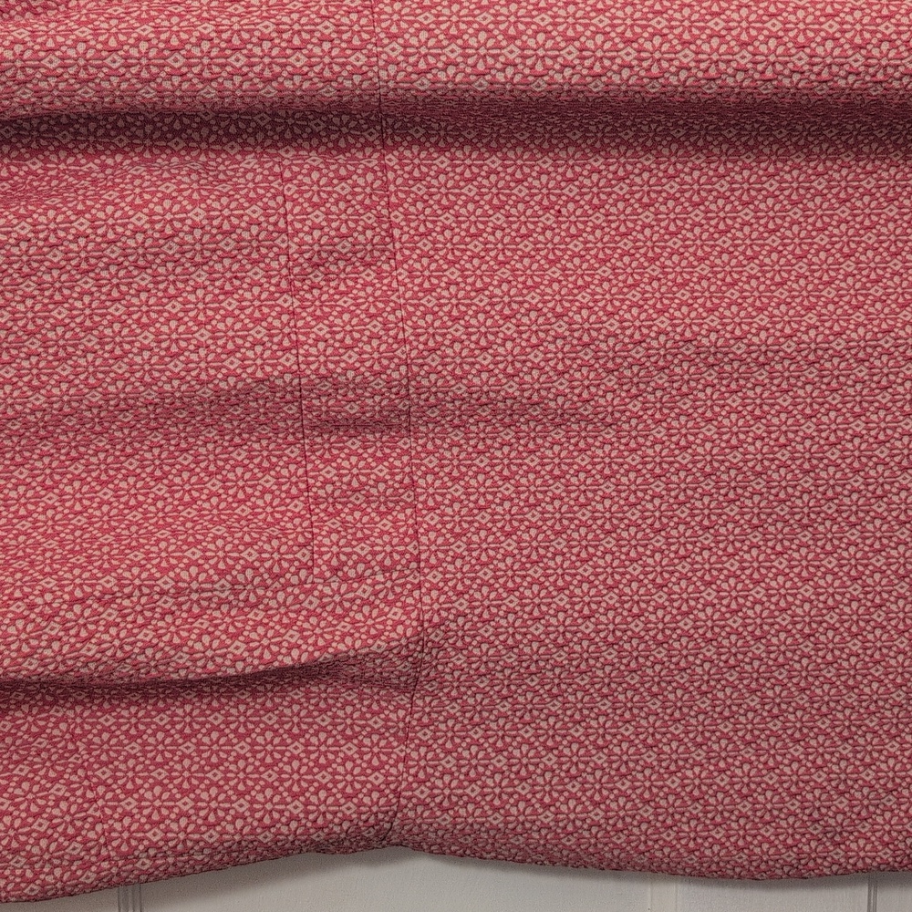 Ann Taylor Hibiscus Coral Jacquard Sheath Dress Size 10 - Picture 4 of 14